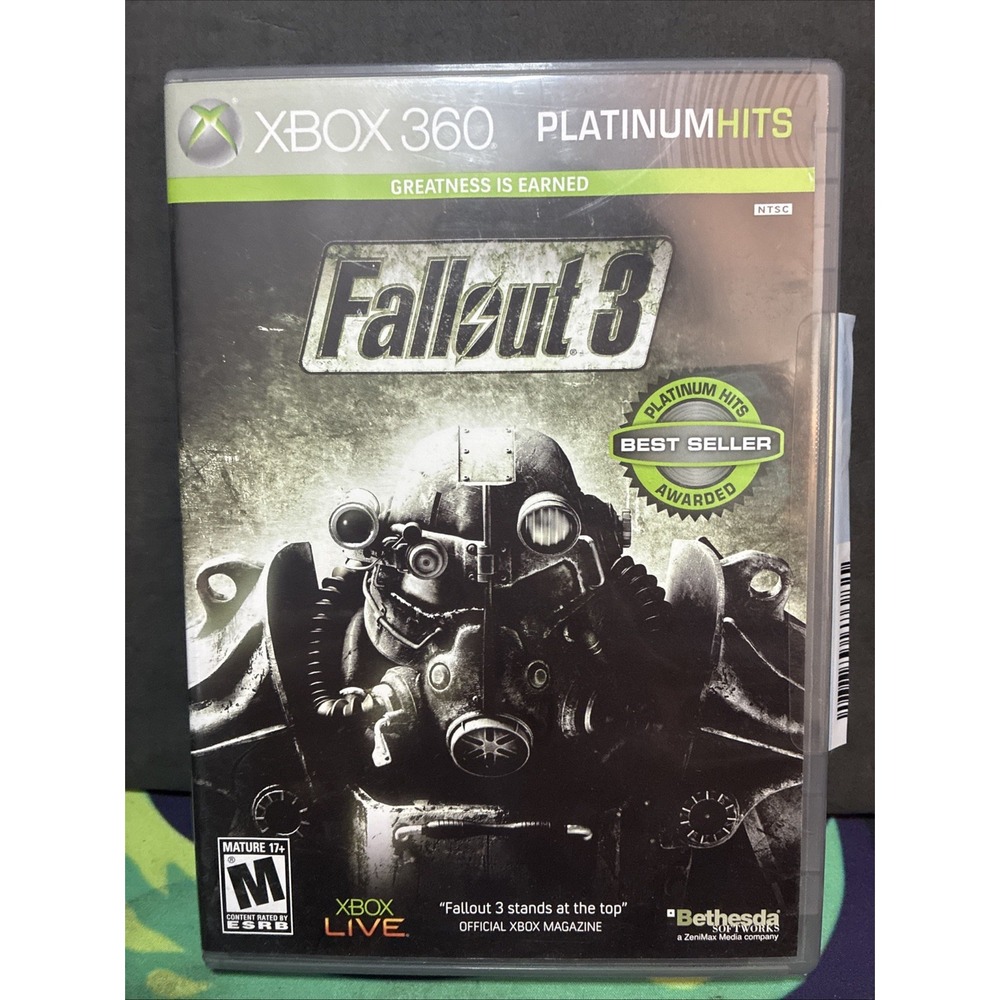Fallout 3 Xbox 360 Platinum Hits Complete Nice
